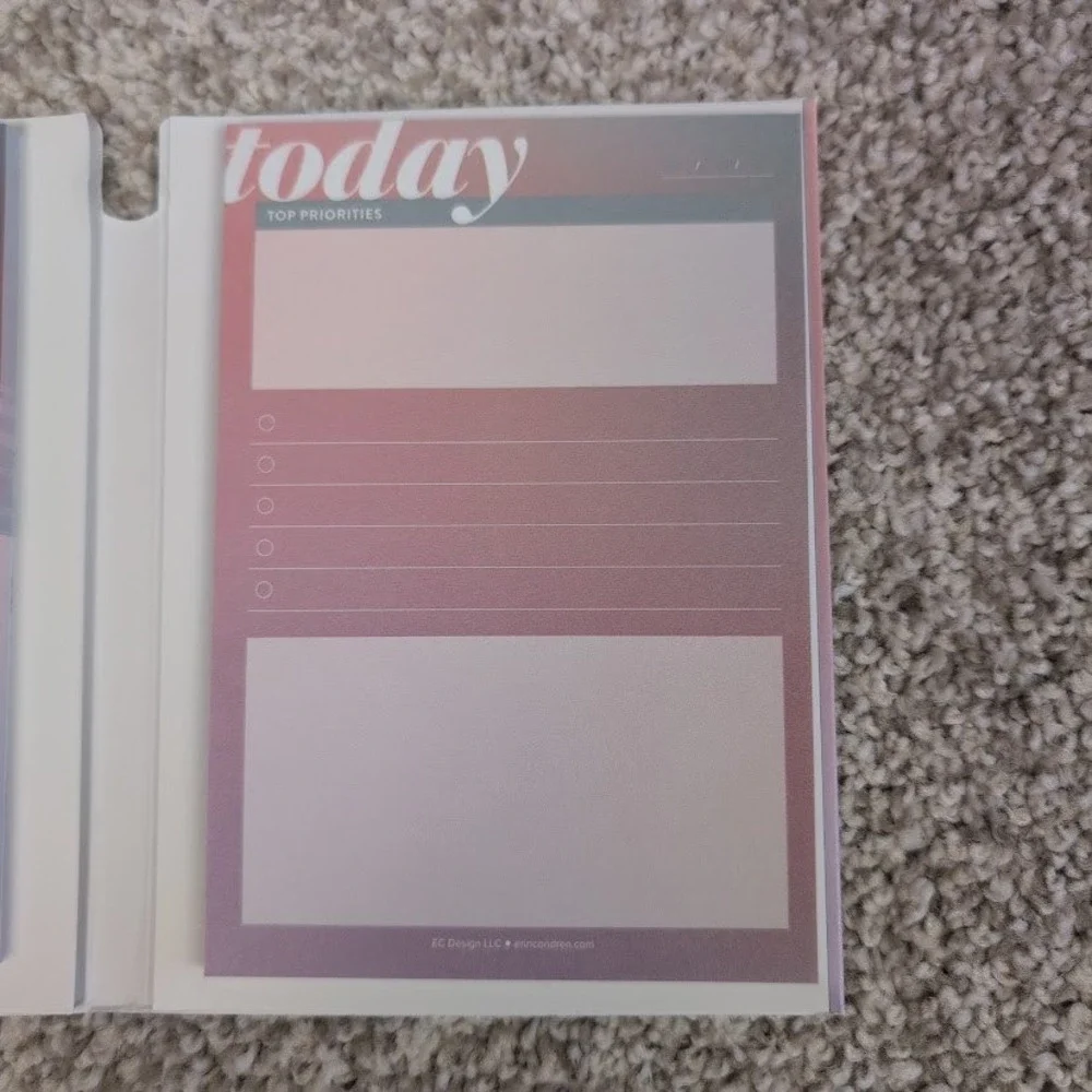Erin Condren Sunset Ombre Notepad Folio with Task‎ Pads - Daily Priorities